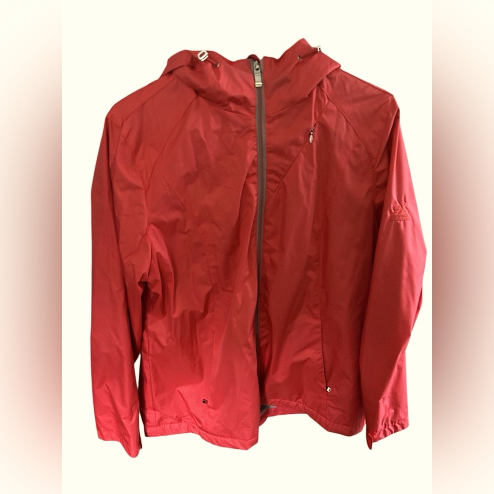 Zeroxposur hooded lined/ waterproof jacket  size X-Large in orange
